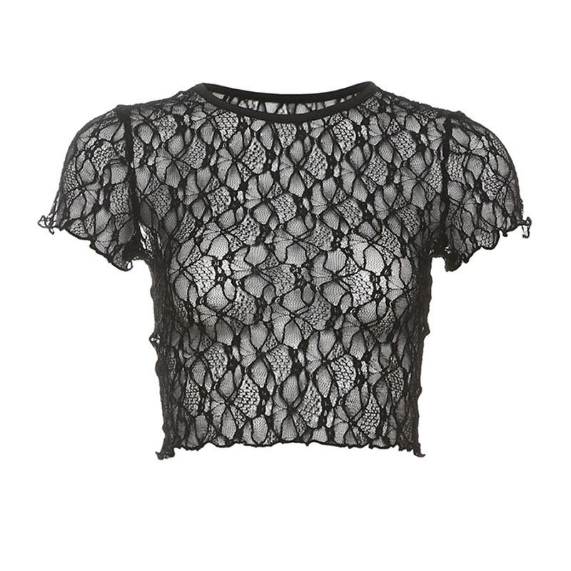 European and American summer fashion trend women s clothing new round neck short sleeve gauze mesh slim fit T-shirt L чорний
European and American summer fashion trend women s clothing new round neck short sleeve gauze mesh slim fit T-shirt L чорний
