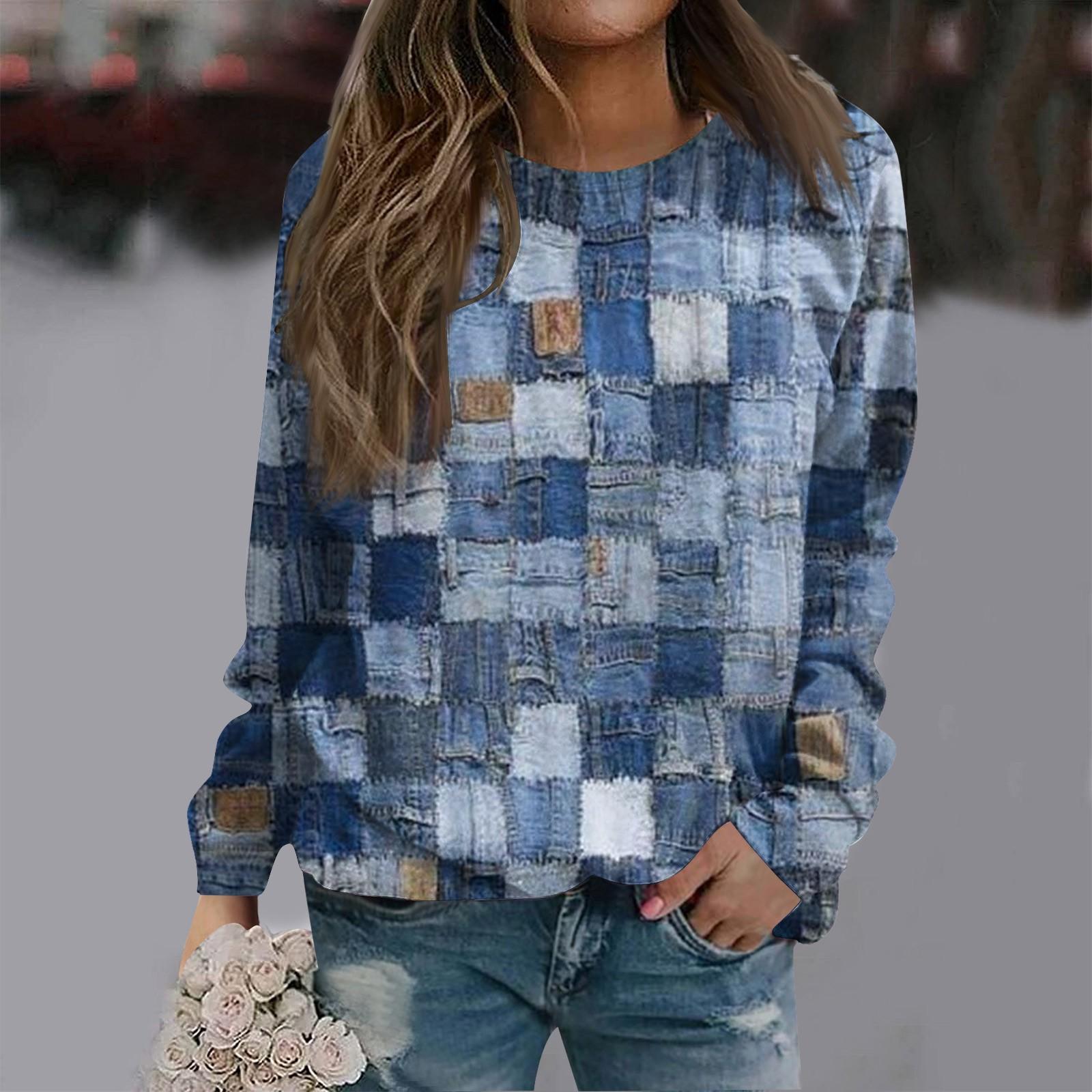 Женская блузка, повседневная футболка с длинными рукавами и принтом, реглан с круглым вырезом, топ M