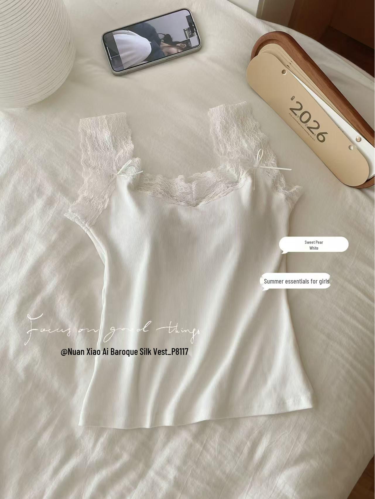NuanXiaoAi® Pure Desire Lace Trim Camisole: Women s Slim Fit Sexy One-Piece Lingerie Top One Size 80-130 jin
NuanXiaoAi® Pure Desire Lace Trim Camisole: Women s Slim Fit Sexy One-Piece Lingerie Top One Size 80-130 jin