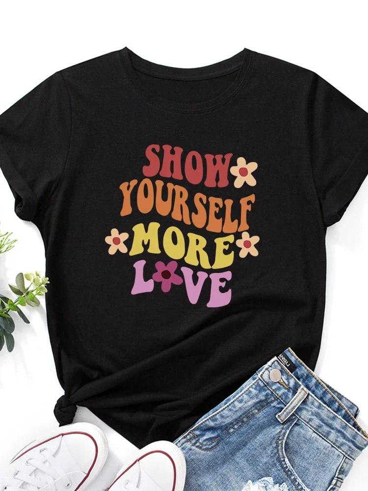 SHOW YOURSELF MORE LOVE Flower Print Women T Shirt Short Sleeve O Neck Loose Women Tshirt Ladies Tee Shirt Tops Camisetas Mujer XXXL небо синє кольору
SHOW YOURSELF MORE LOVE Flower Print Women T Shirt Short Sleeve O Neck Loose Women Tshirt Ladies Tee Shirt Tops Camisetas Mujer XXXL небо синє кольору