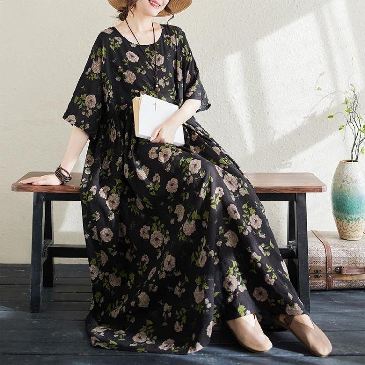New Summer Floral Print Beach Dress Plus Size Women Long Loose Casual Holiday Fashion Lady Dresses O Neck 660 One Size
New Summer Floral Print Beach Dress Plus Size Women Long Loose Casual Holiday Fashion Lady Dresses O Neck 660 One Size