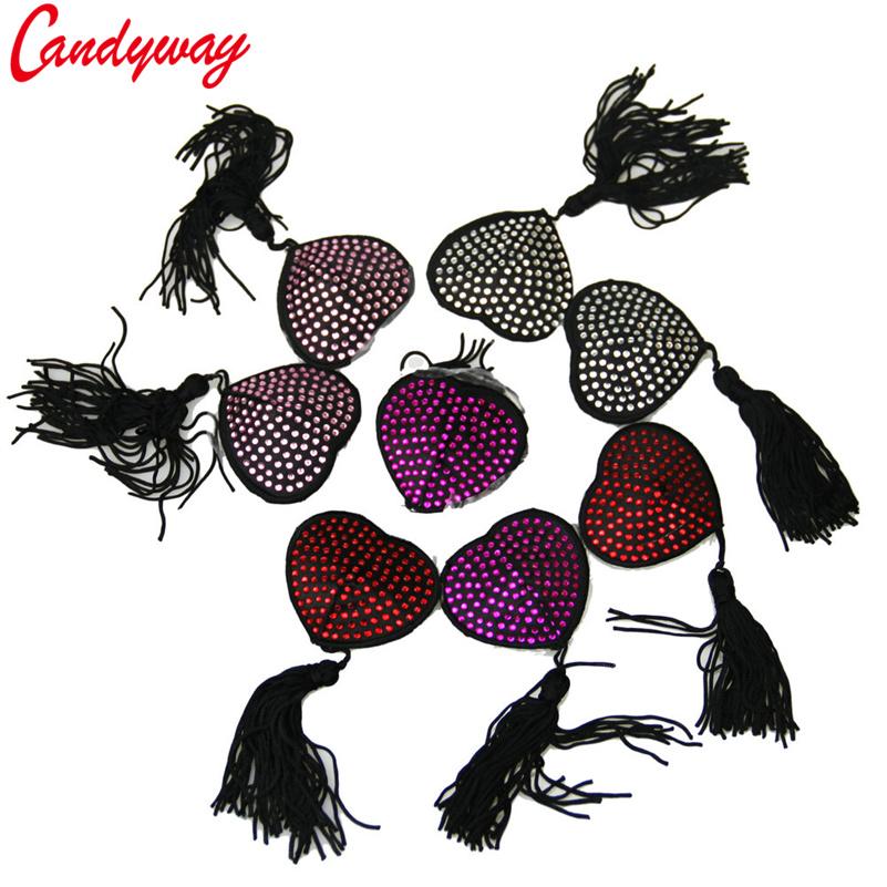 Сексуальные женщины Молочная паста 4 цвета кисточка в форме сердца Пайетки украшают пасту Бюстгальтер для груди Чехол для сосков Клейкое эротическое белье 
Сексуальные женщины Молочная паста 4 цвета кисточка в форме сердца Пайетки украшают пасту Бюстгальтер для груди Чехол для сосков Клейкое эротическое белье