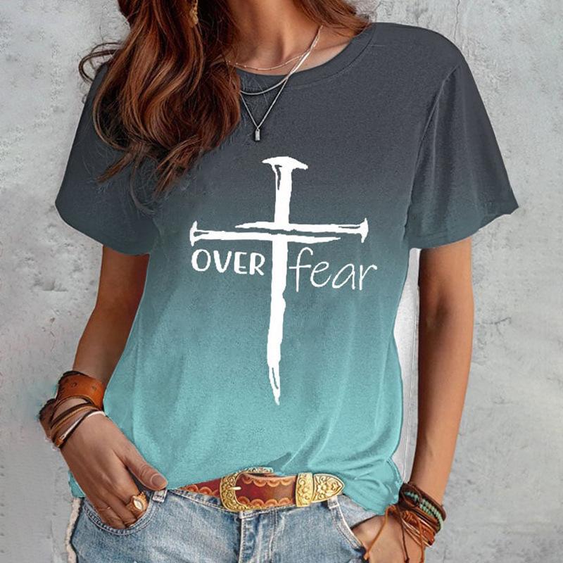 Summer 3D Cross Faith Printed Short Sleeve Women s T-shirts S
Summer 3D Cross Faith Printed Short Sleeve Women s T-shirts S