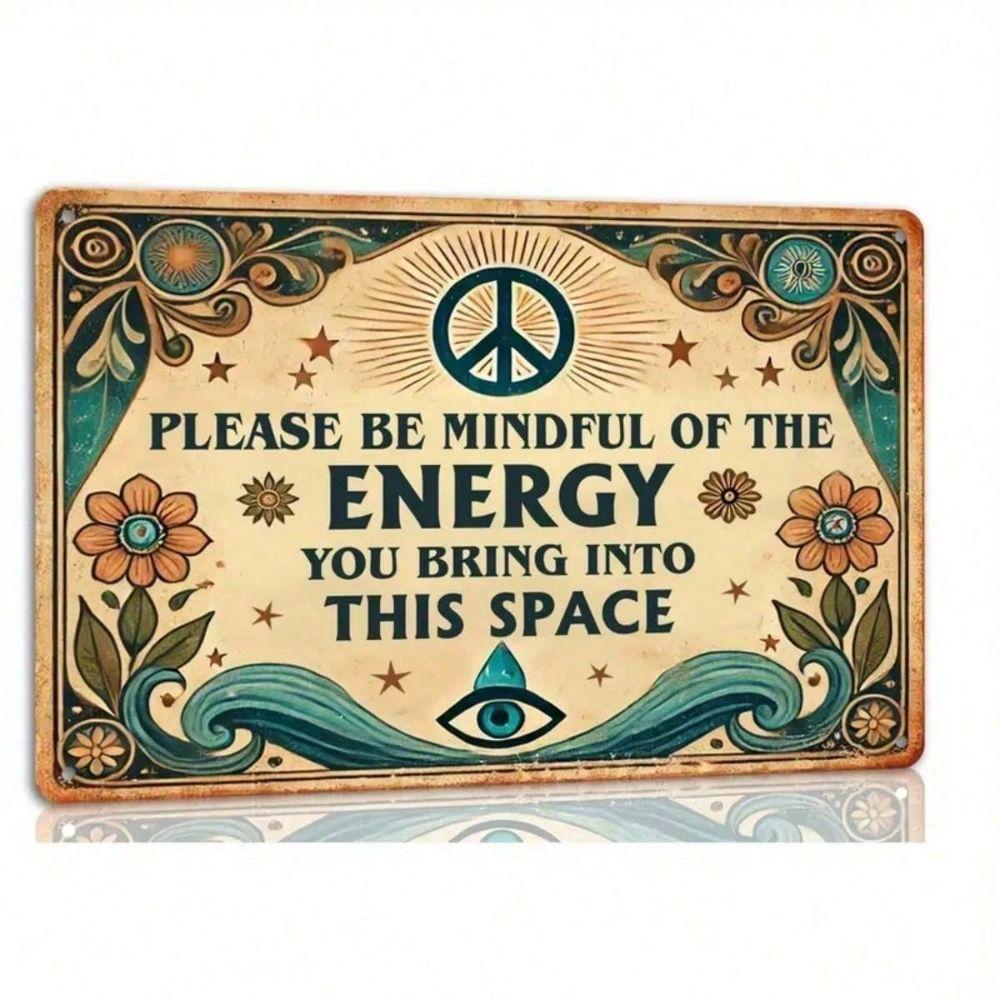 Metal Wall Art 8x12 Inch Vintage Mindfulness Sign Flower Water Decor for Home Cafe Bar Garage
Metal Wall Art 8x12 Inch Vintage Mindfulness Sign Flower Water Decor for Home Cafe Bar Garage