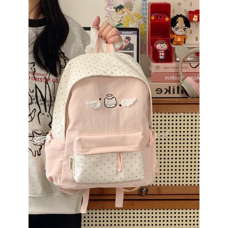 New academic style girl cute backpack simple versatile contrasting color schoolbag women travel lightweight versatile backpack
New academic style girl cute backpack simple versatile contrasting color schoolbag women travel lightweight versatile backpack