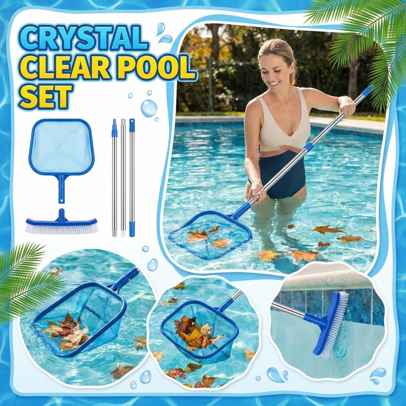 Swimming Pool Cleaning Kit Includes A Pool Brush Head And An Ultra-fine Mesh Pool Leaf Skimmer For Removing Debris And Dirt. One Size синій
Swimming Pool Cleaning Kit Includes A Pool Brush Head And An Ultra-fine Mesh Pool Leaf Skimmer For Removing Debris And Dirt. One Size синій