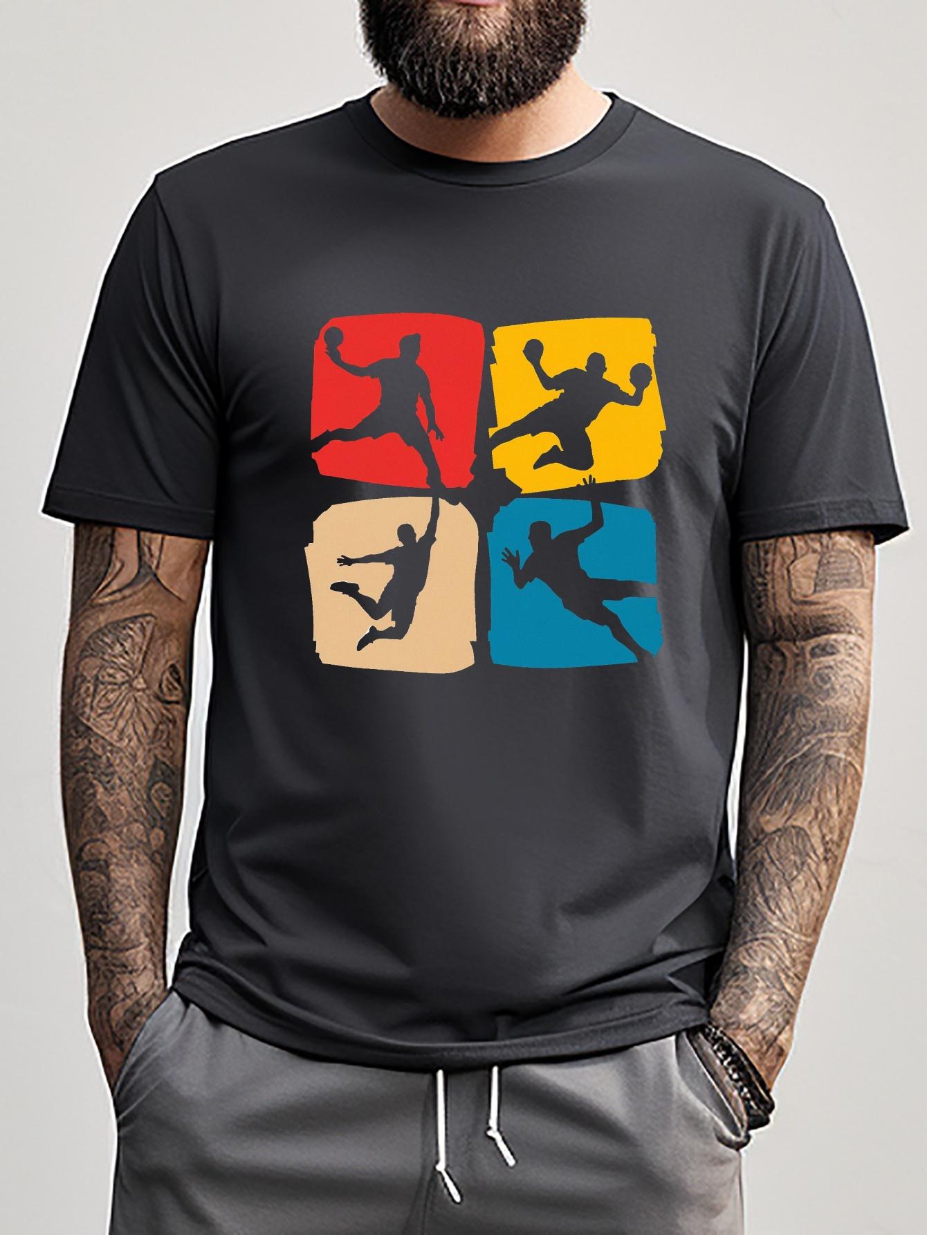 Handball Dynamic Sports Silhouettes Print Men s Stylish T Shirt Cotton Tee Women Summer Oversized Loose Funny Novelty Streetwear 5XL різнокольоровий
Handball Dynamic Sports Silhouettes Print Men s Stylish T Shirt Cotton Tee Women Summer Oversized Loose Funny Novelty Streetwear 5XL різнокольоровий