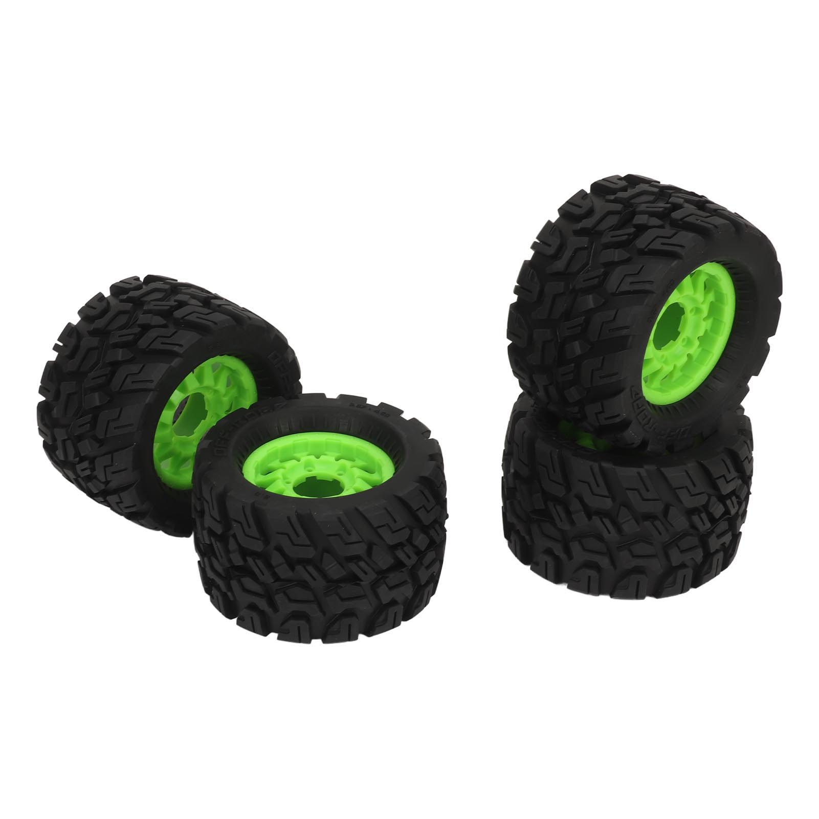 4Pcs RC Wheels and Tires Uneven Texture Strong Grip Thickened Weighted Replacement RC Rubber Tires for 1/8 1/10 RC Cars
4Pcs RC Wheels and Tires Uneven Texture Strong Grip Thickened Weighted Replacement RC Rubber Tires for 1/8 1/10 RC Cars