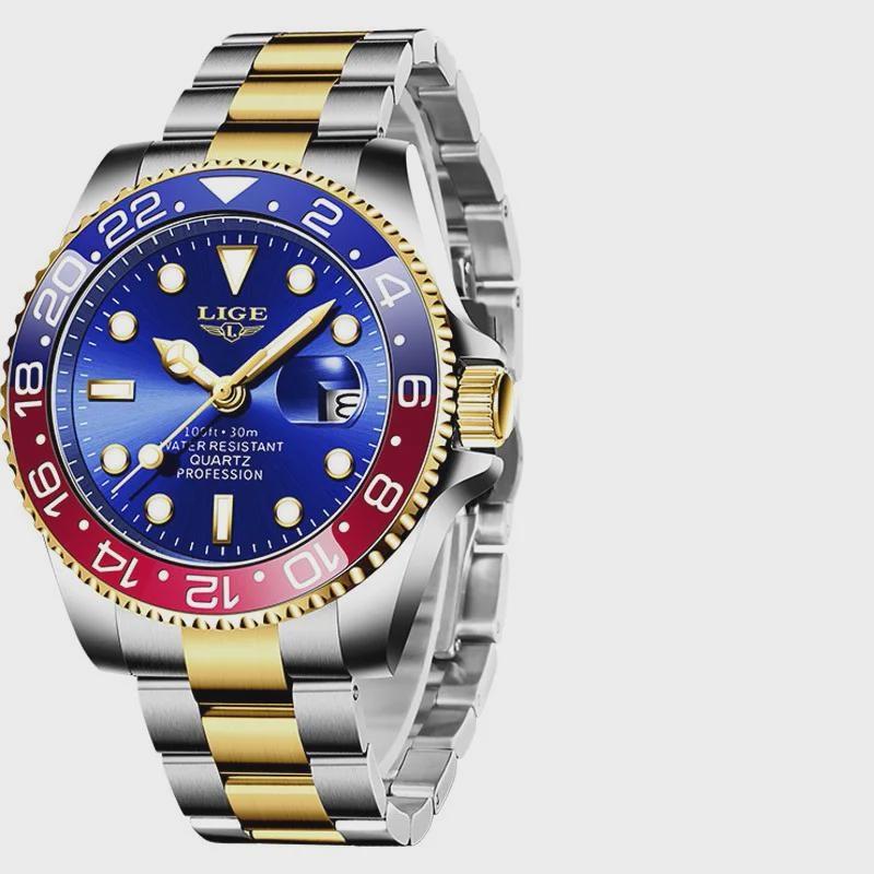 Fashion Men s Watch Luminous Luxury Stainless Steel Waterproof Quartz Clock Business Watches Reloj золотий/синій
Fashion Men s Watch Luminous Luxury Stainless Steel Waterproof Quartz Clock Business Watches Reloj золотий/синій