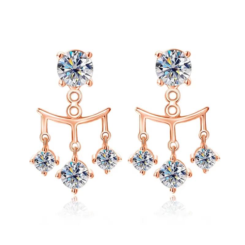 Smyoue 2CTTW Full Moissanite Drop Earrings for Women Sparkling Brilliant cut S925 Silver Plated 18k Wedding Jewelry
Smyoue 2CTTW Full Moissanite Drop Earrings for Women Sparkling Brilliant cut S925 Silver Plated 18k Wedding Jewelry