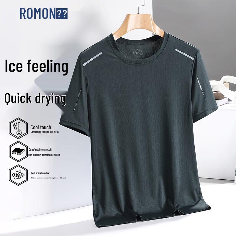 ROMON Men s Summer Breathable Round Neck T-Shirt L
ROMON Men s Summer Breathable Round Neck T-Shirt L