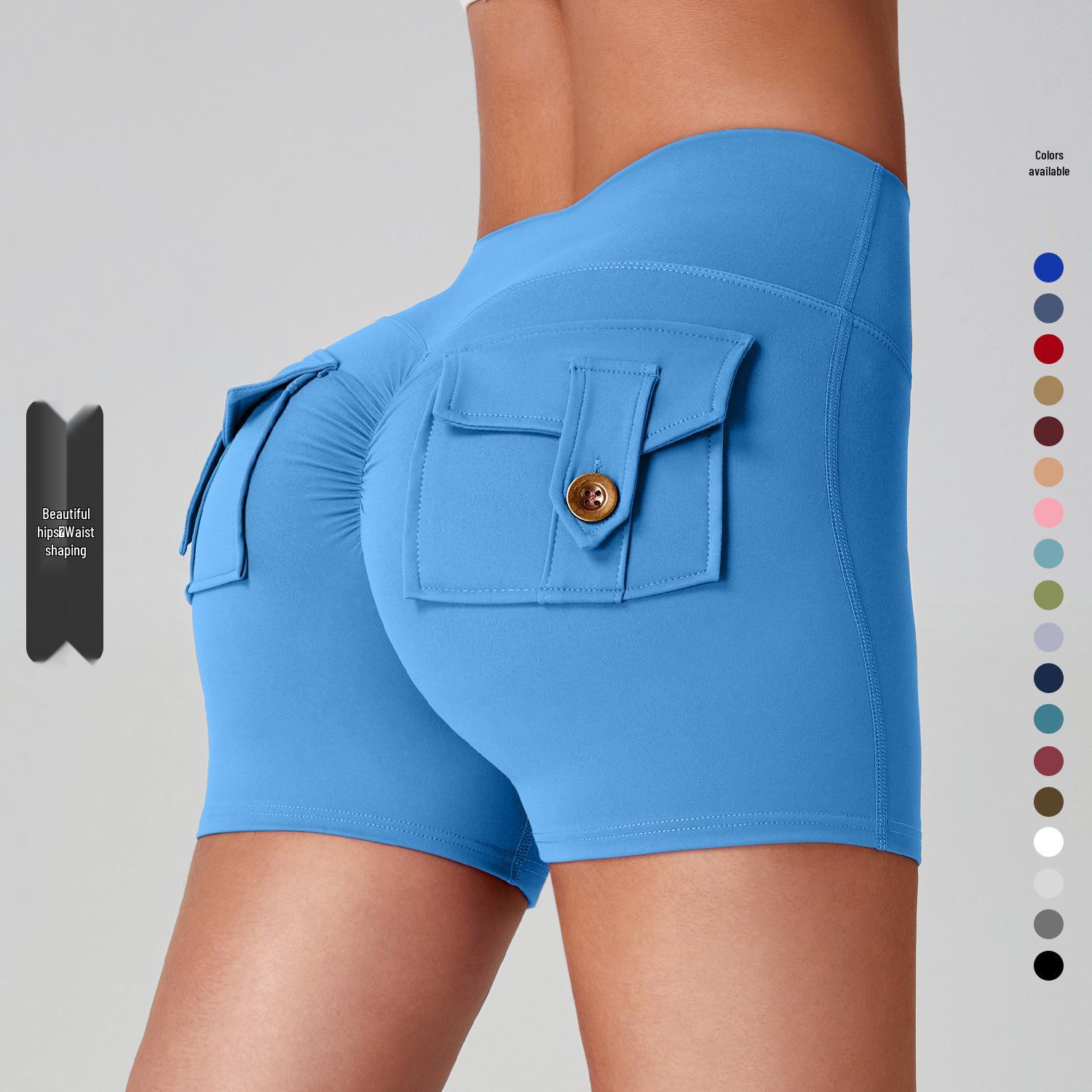 High Waist Peach Cargo Yoga Shorts: Hip-Lifting, Elastic, Versatile, Summer Outwear Large
High Waist Peach Cargo Yoga Shorts: Hip-Lifting, Elastic, Versatile, Summer Outwear Large