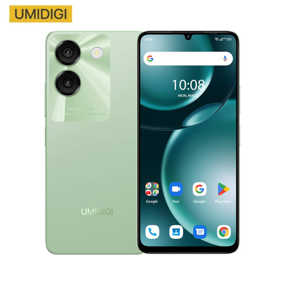 UMIDIGI G9A Смартфон Android 14 Сотовый телефон 6,75” 5000 мАч 4G 64G 13MP AI Camera UNISOC Octa-Core Сотовые телефоны 4GB+64GB зелёный
UMIDIGI G9A Смартфон Android 14 Сотовый телефон 6,75” 5000 мАч 4G 64G 13MP AI Camera UNISOC Octa-Core Сотовые телефоны 4GB+64GB зелёный