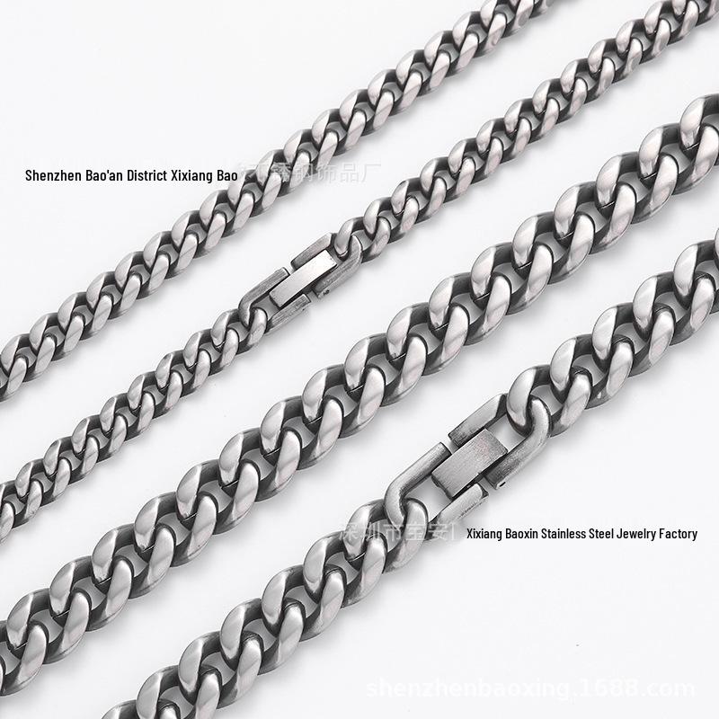Stainless Steel Retro Men s Hip Hop Cuban Chain - Non-fading Titanium Steel Necklace Retro Brushed 8mm * 45cm
Stainless Steel Retro Men s Hip Hop Cuban Chain - Non-fading Titanium Steel Necklace Retro Brushed 8mm * 45cm