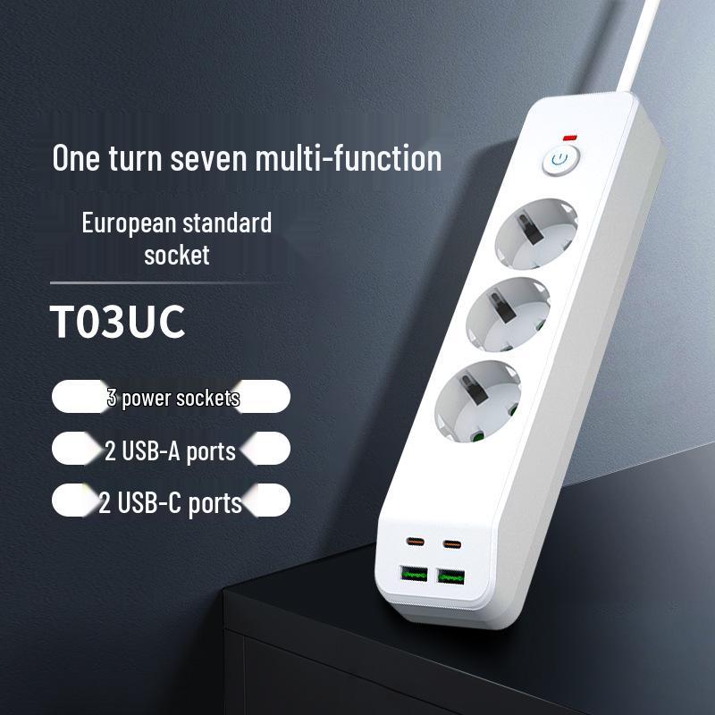 Jishun European 4-in-1 Power Socket with PD/USB Charging & Overload Protection
Jishun European 4-in-1 Power Socket with PD/USB Charging & Overload Protection