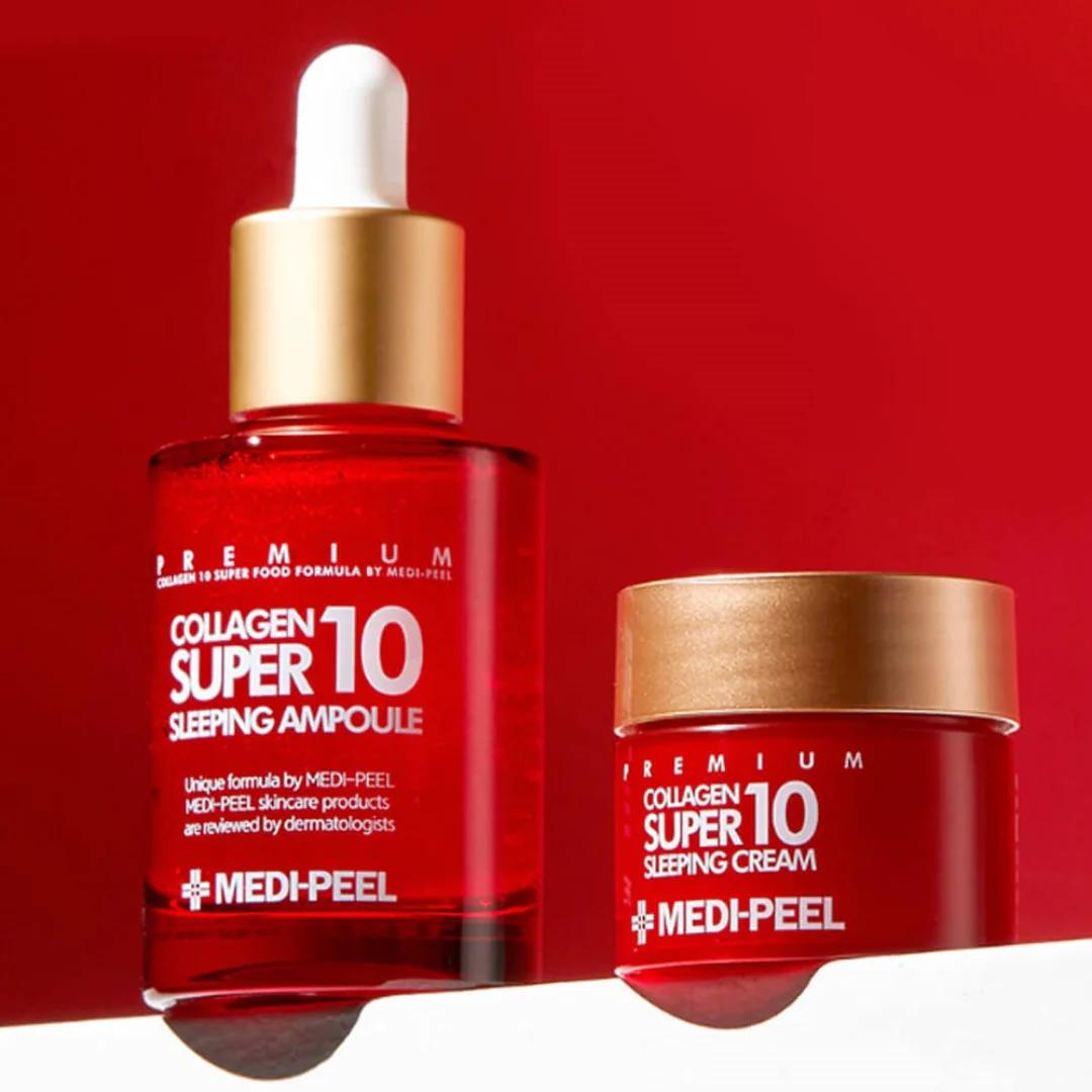 MEDI-PEEL COLLAGEN SUPER 10 SLEEPING CARE SET, Anti-Aging, Moisturizing, Korean Cosmetics, Kbeauty, sample
MEDI-PEEL COLLAGEN SUPER 10 SLEEPING CARE SET, Anti-Aging, Moisturizing, Korean Cosmetics, Kbeauty, sample
