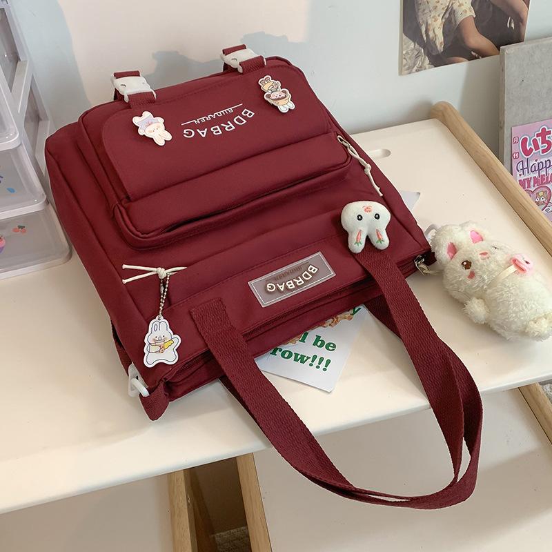 Детский комплект из двух предметов бордового цвета для учениц начальной школы, рюкзак для учениц средней школы и студенток колледжа
Детский комплект из двух предметов бордового цвета для учениц начальной школы, рюкзак для учениц средней школы и студенток колледжа