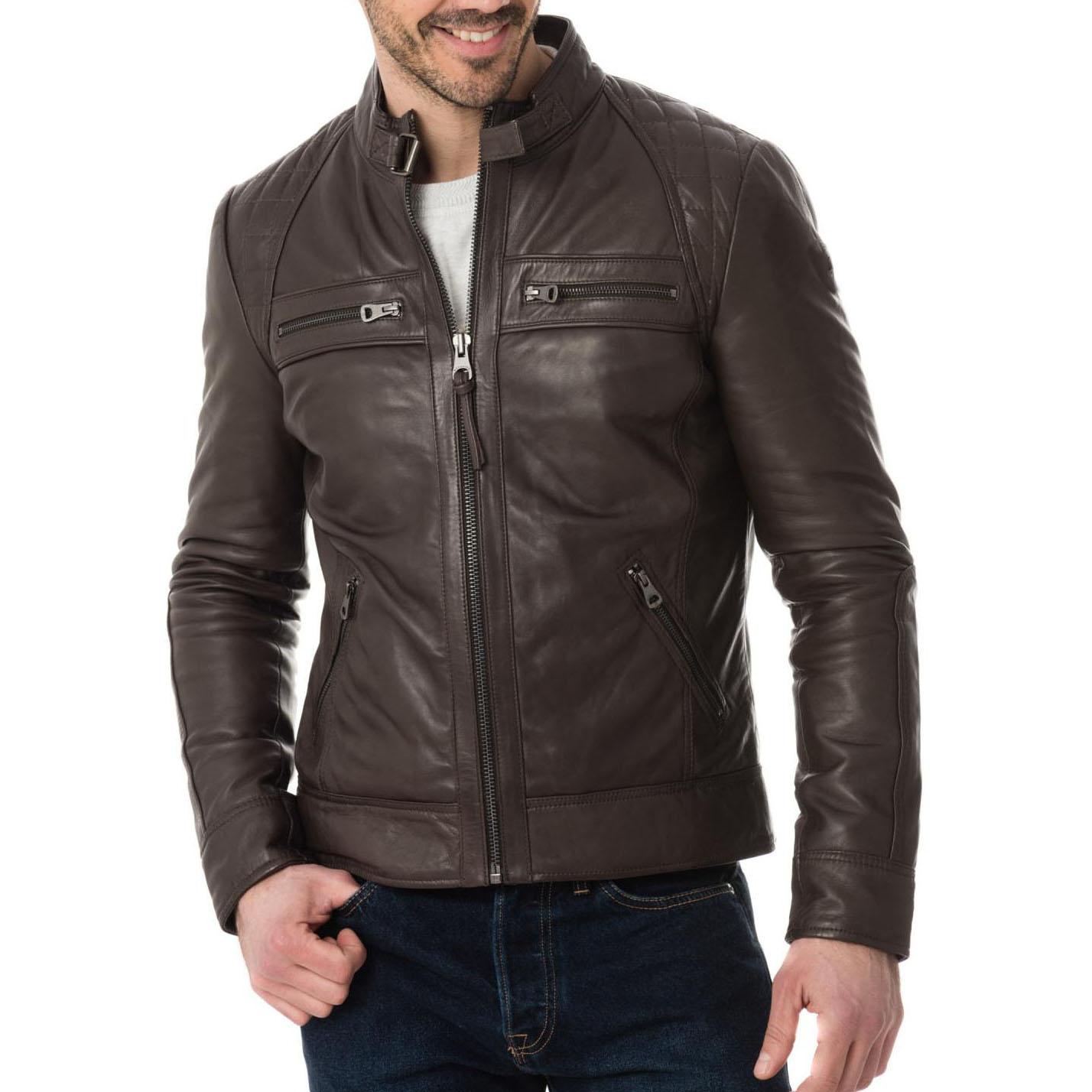 SkinOutfit Men s Genuine Lambskin Brown Leather Jacket Stylish Motorcycle Bomber Biker Outerwear MJ 170 XXL коричневий
SkinOutfit Men s Genuine Lambskin Brown Leather Jacket Stylish Motorcycle Bomber Biker Outerwear MJ 170 XXL коричневий