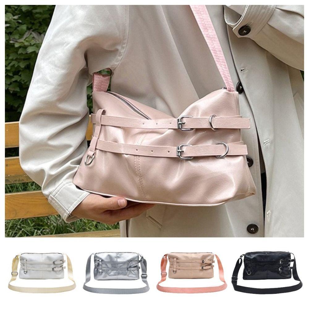 Sweet Solid Color Shoulder Bag Large Capacity Lady Handbags Korean Style Messenger Bags Travel білий
Sweet Solid Color Shoulder Bag Large Capacity Lady Handbags Korean Style Messenger Bags Travel білий