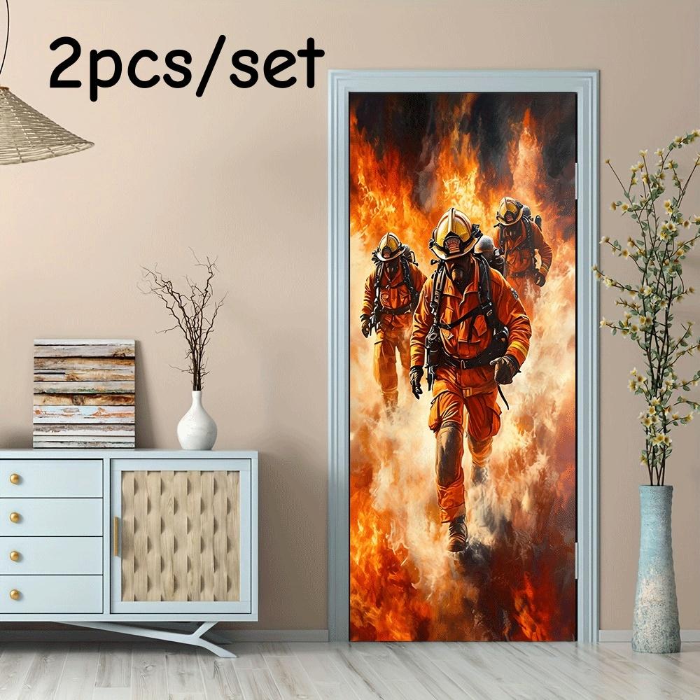 2pcs Salute to Fire Hero Firefighter Theme Wall Stickers Home Decoration Bedroom Living Room Entrance Wall Stickers High Tempera (as the picture,38.5x200cmx2)
2pcs Salute to Fire Hero Firefighter Theme Wall Stickers Home Decoration Bedroom Living Room Entrance Wall Stickers High Tempera (as the picture,38.5x200cmx2)