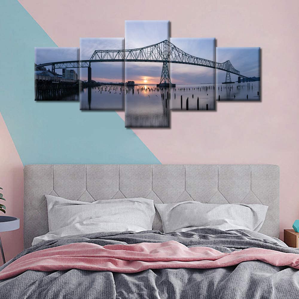 5Pcs Astoria Megler Bridge Astoria Waterfront at Sunset Landscape Paintings 5 Pieces Pictures Art Home Decor 5 Panel Modern
5Pcs Astoria Megler Bridge Astoria Waterfront at Sunset Landscape Paintings 5 Pieces Pictures Art Home Decor 5 Panel Modern