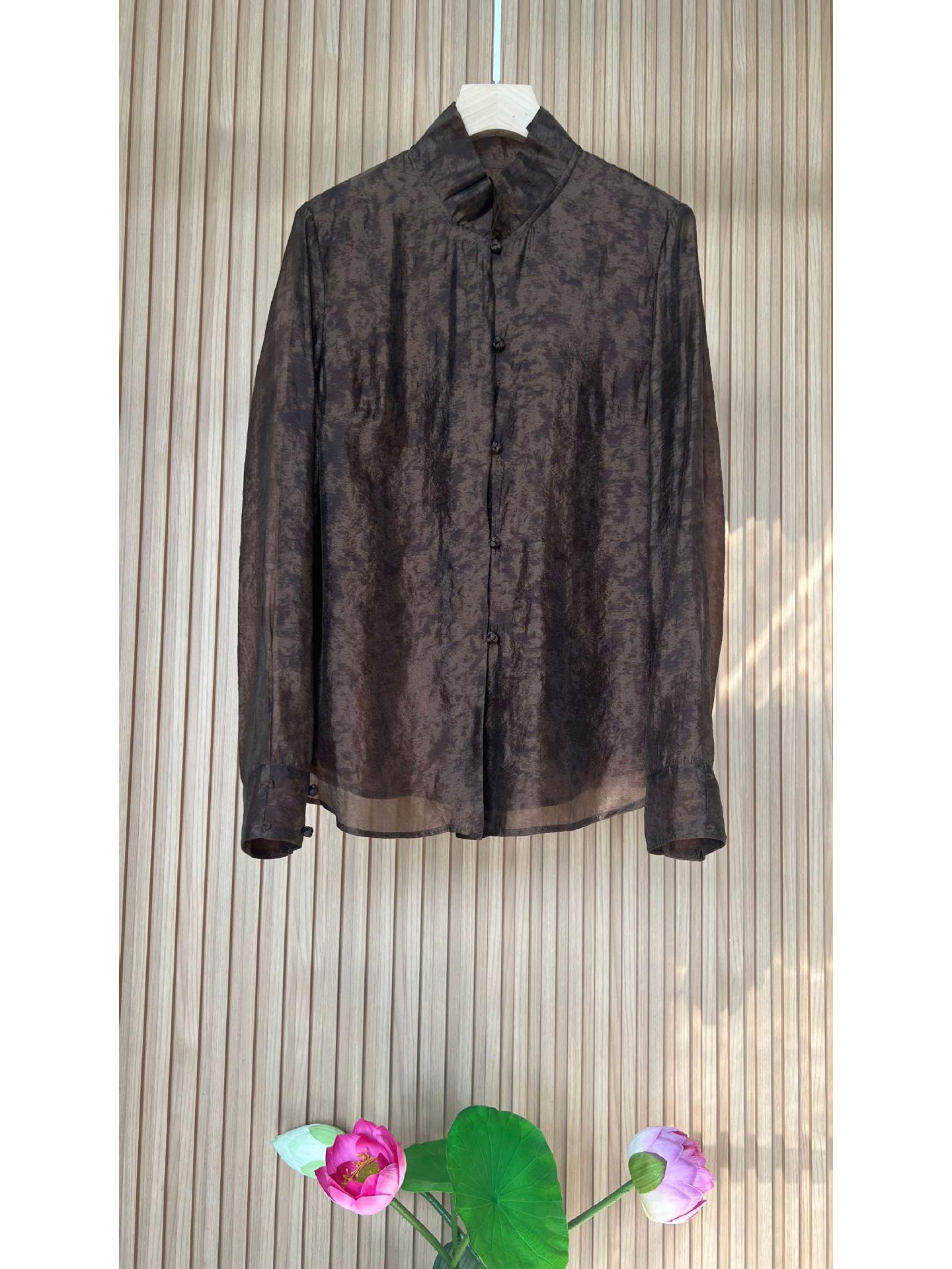 9023 Spring Tencel Chinese Style Stand Collar Long Sleeve Shirt (4 Colors, Sizes S-XXL) - No Returns/Exchanges S коричневий
9023 Spring Tencel Chinese Style Stand Collar Long Sleeve Shirt (4 Colors, Sizes S-XXL) - No Returns/Exchanges S коричневий