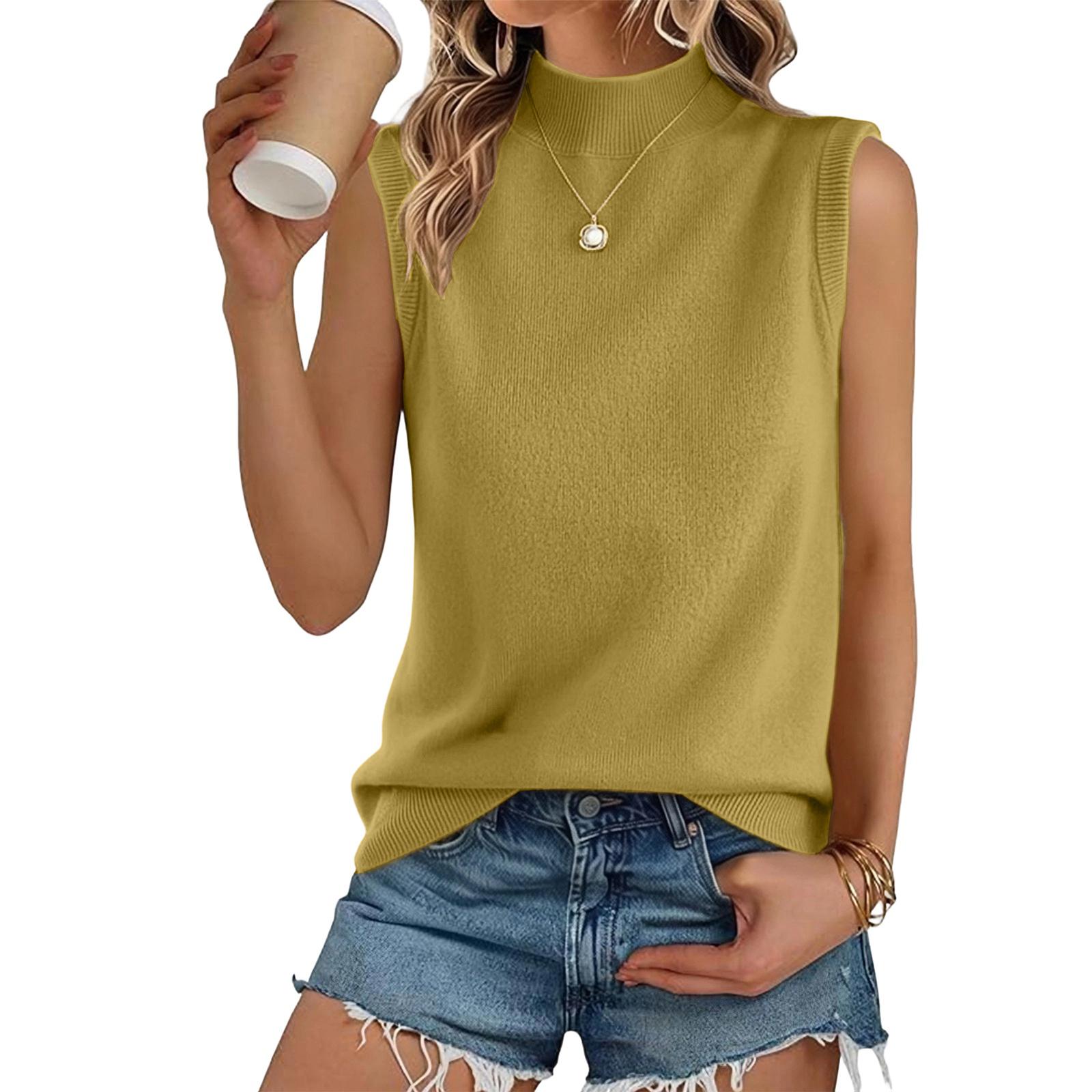 Sleeveless Knit Mock Neck Womens Tops Suitable for Going Out Tops for Women and Business Casual Tops for Women Y2K Tops L
Sleeveless Knit Mock Neck Womens Tops Suitable for Going Out Tops for Women and Business Casual Tops for Women Y2K Tops L