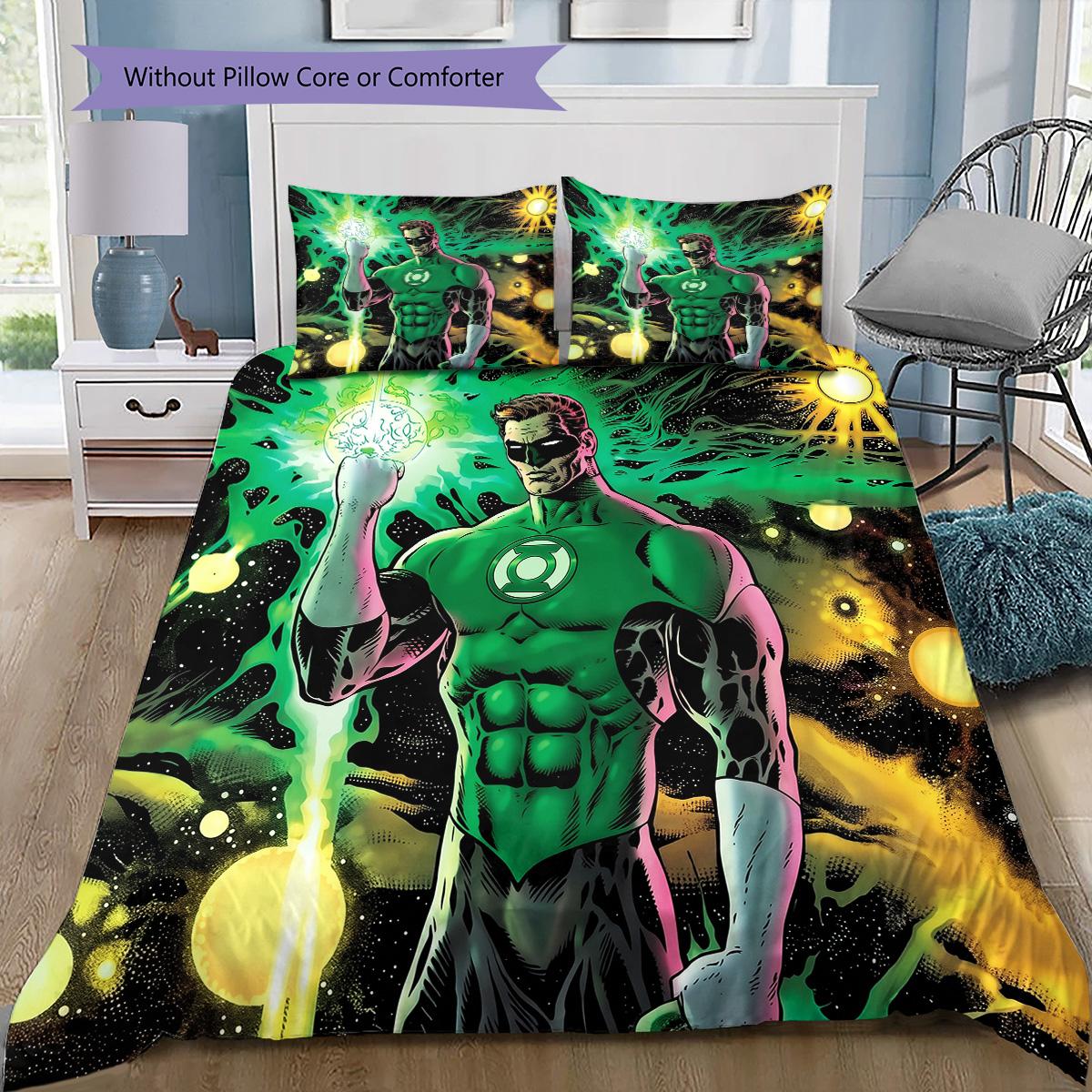 Green Lantern Battle Bedding Set, 1 Duvet Cover & 2 Pillowcases, Home Use, Ideal Gift for Fans 135x200cm
Green Lantern Battle Bedding Set, 1 Duvet Cover & 2 Pillowcases, Home Use, Ideal Gift for Fans 135x200cm