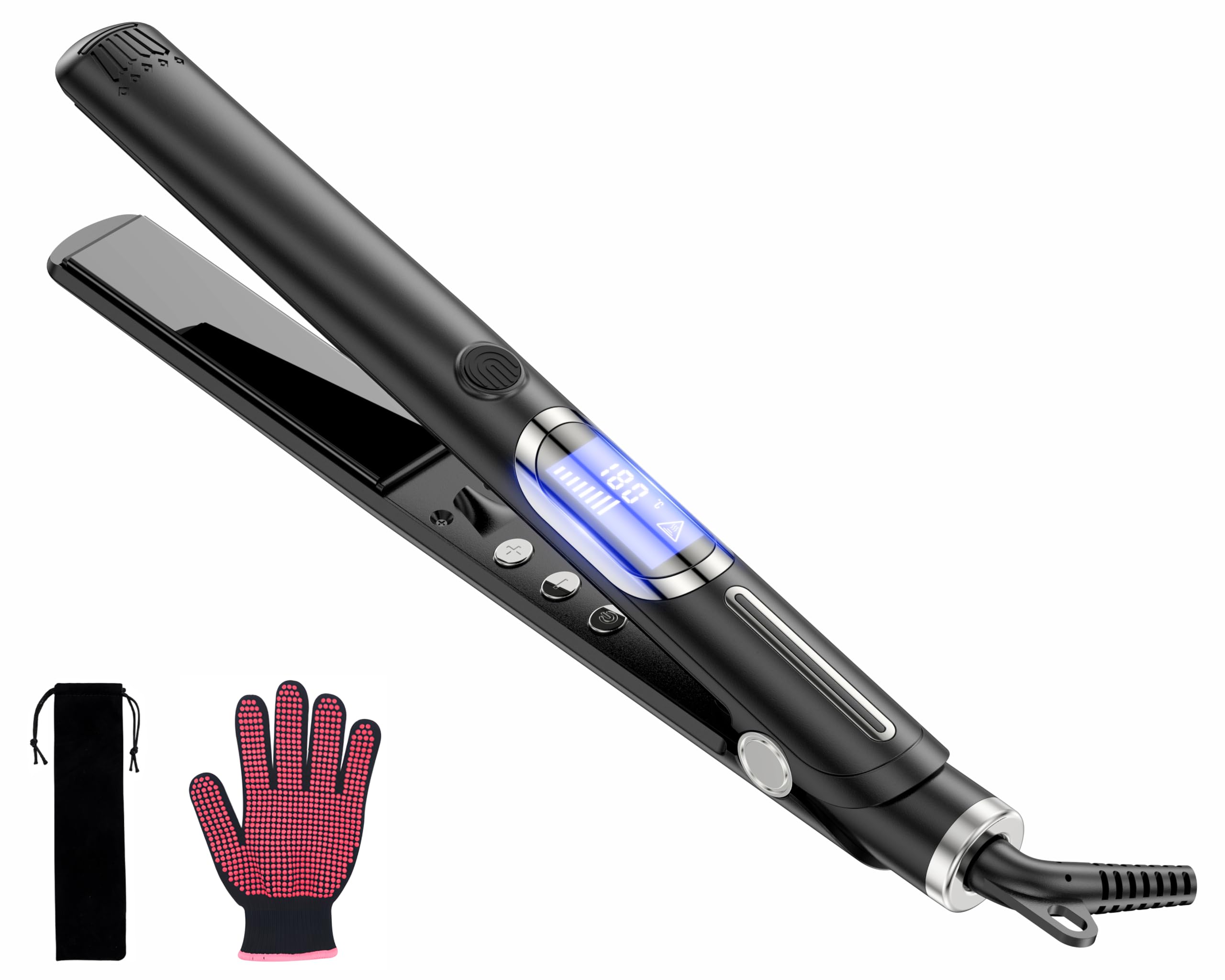 X2 Hair Iron with LCD 19 Temperature Rotating Fast Suitable for Bangs and Short International Compatible 2-Way Iron, 25mm, Straightener/Curling
X2 Hair Iron with LCD 19 Temperature Rotating Fast Suitable for Bangs and Short International Compatible 2-Way Iron, 25mm, Straightener/Curling
