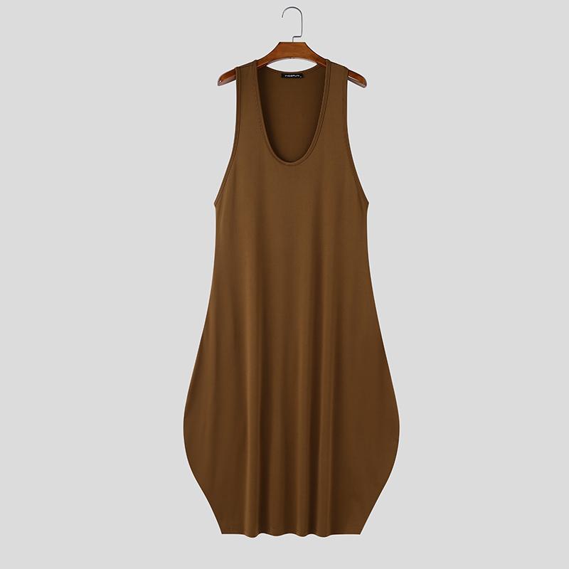 INCERUN Men Women Summer Sleeveless Casual Baggy Long Dress Robes 2XL коричневый
INCERUN Men Women Summer Sleeveless Casual Baggy Long Dress Robes 2XL коричневый