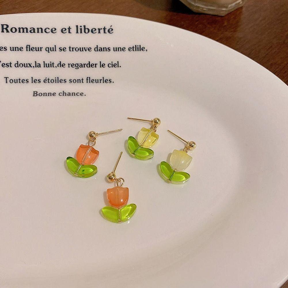 Sweet Tulip Flower Earrings Exquisite Stud Earrings Jewelry Gifts Tulip Dangle Earring Girls
Sweet Tulip Flower Earrings Exquisite Stud Earrings Jewelry Gifts Tulip Dangle Earring Girls