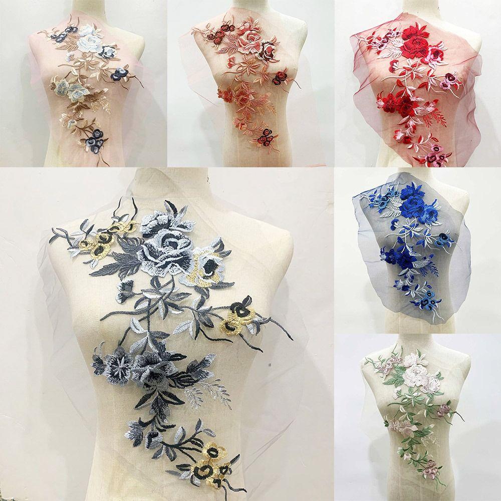 DIY Floral Embroidered Patches Mesh Bottom Flower Patches Lace Fabrics Applique Stage Costumes хакі
DIY Floral Embroidered Patches Mesh Bottom Flower Patches Lace Fabrics Applique Stage Costumes хакі
