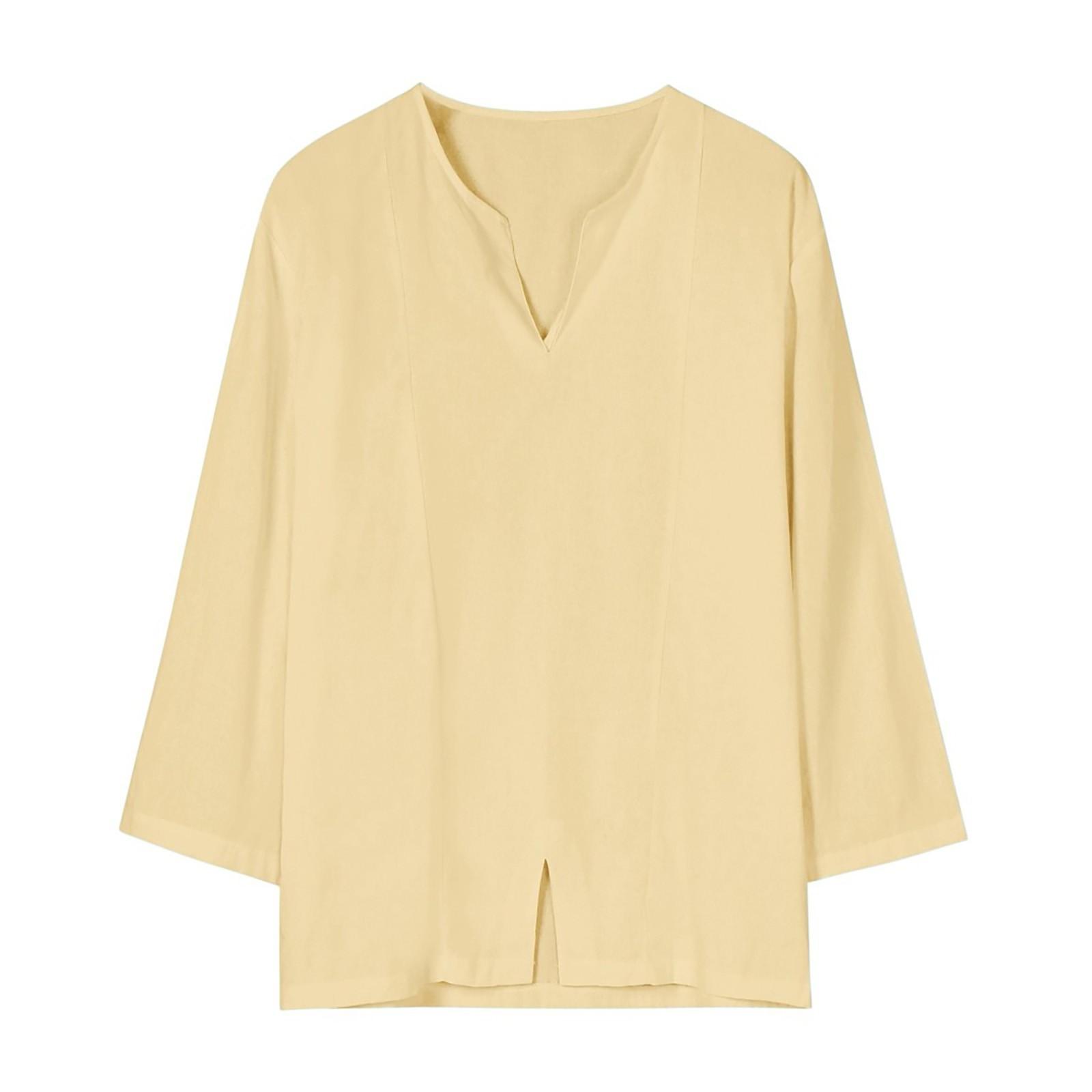 Мужские мешковатые однотонные футболки из смеси хлопка с v-образным вырезом три четверти, топы, блузки XL жёлтый
Мужские мешковатые однотонные футболки из смеси хлопка с v-образным вырезом три четверти, топы, блузки XL жёлтый