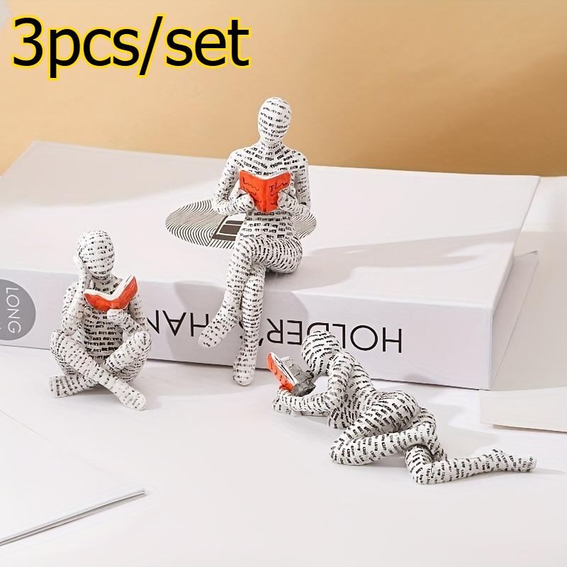 3pcs/set Abstract Letter Resin Human Reading Figurin Creative Home Decor Living Room Office Desktop Ornament білий
3pcs/set Abstract Letter Resin Human Reading Figurin Creative Home Decor Living Room Office Desktop Ornament білий