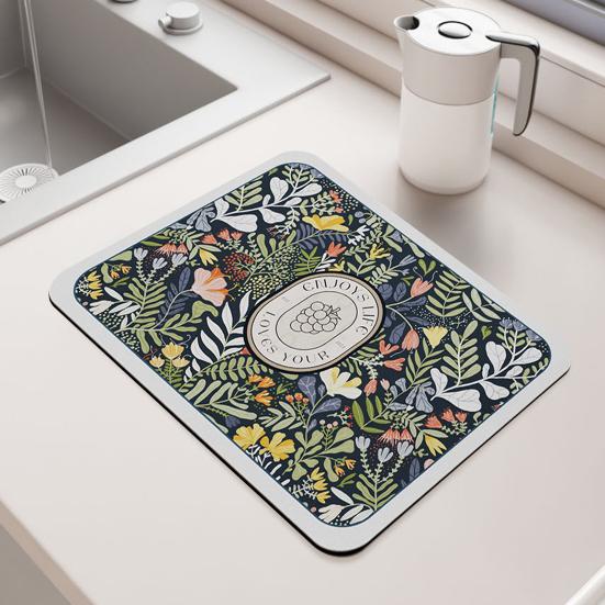 Отличная дренажная подушка, противообрастающая, декоративная, легко чистится, в фэнтезийном стиле, диатомовая грязь, кухонный дренажный коврик для кухни