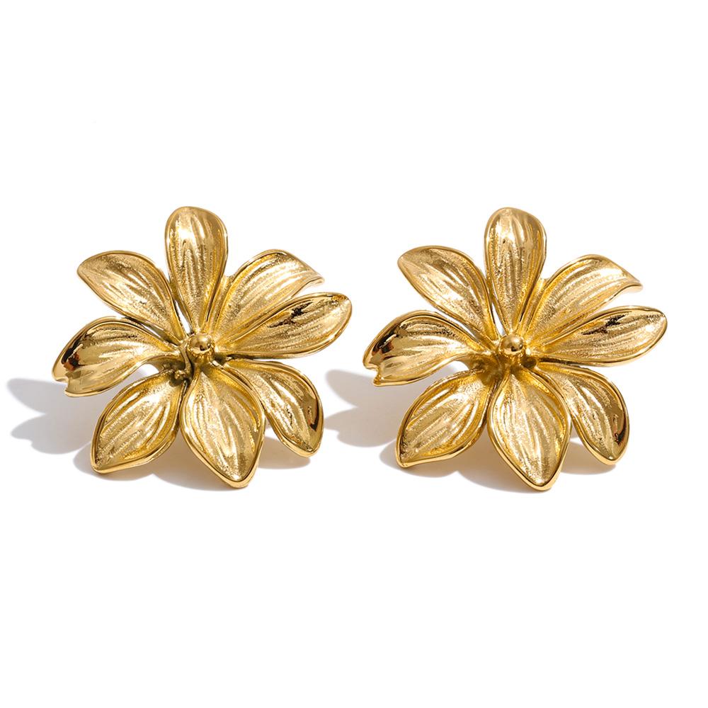 Yhpup Stainless Steel Metal Flower Stud Earrings Hot Style Summer Texture Attractive Gold Platinum Color Jewelry Gift Wholesale
Yhpup Stainless Steel Metal Flower Stud Earrings Hot Style Summer Texture Attractive Gold Platinum Color Jewelry Gift Wholesale
