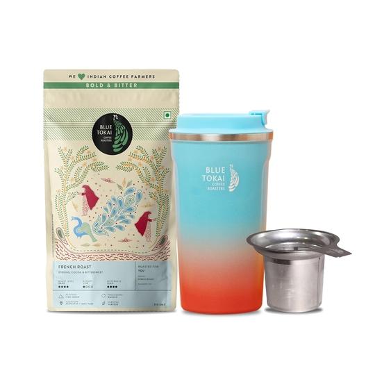Набір кави та сиппера від Blue Tokai Coffee Roasters | Безкоштовна кавоварка Channi | Кава Channi помелу 250 г | Сиппер Coromandel 500 мл | Нержавіюча сталь
Набір кави та сиппера від Blue Tokai Coffee Roasters | Безкоштовна кавоварка Channi | Кава Channi помелу 250 г | Сиппер Coromandel 500 мл | Нержавіюча сталь