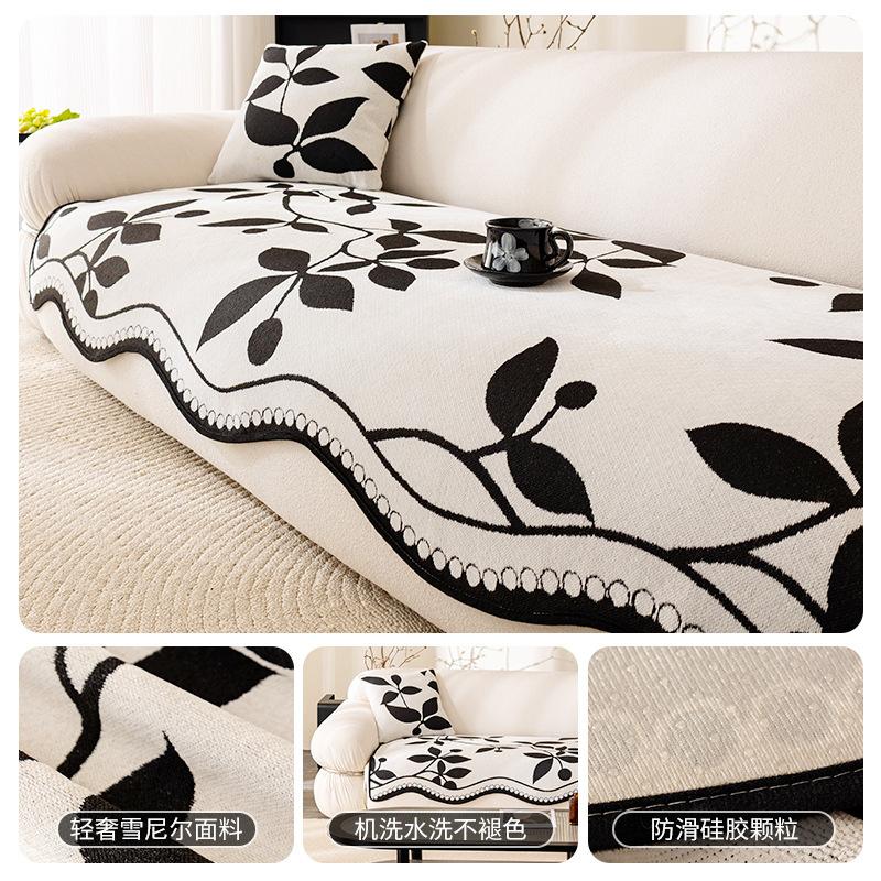 Подушка для дивана специальной формы Универсальная для всех сезонов Новая нескользящая подушка для сиденья Легкая роскошь Высококлассный цельный чехол для дивана 70*70cm