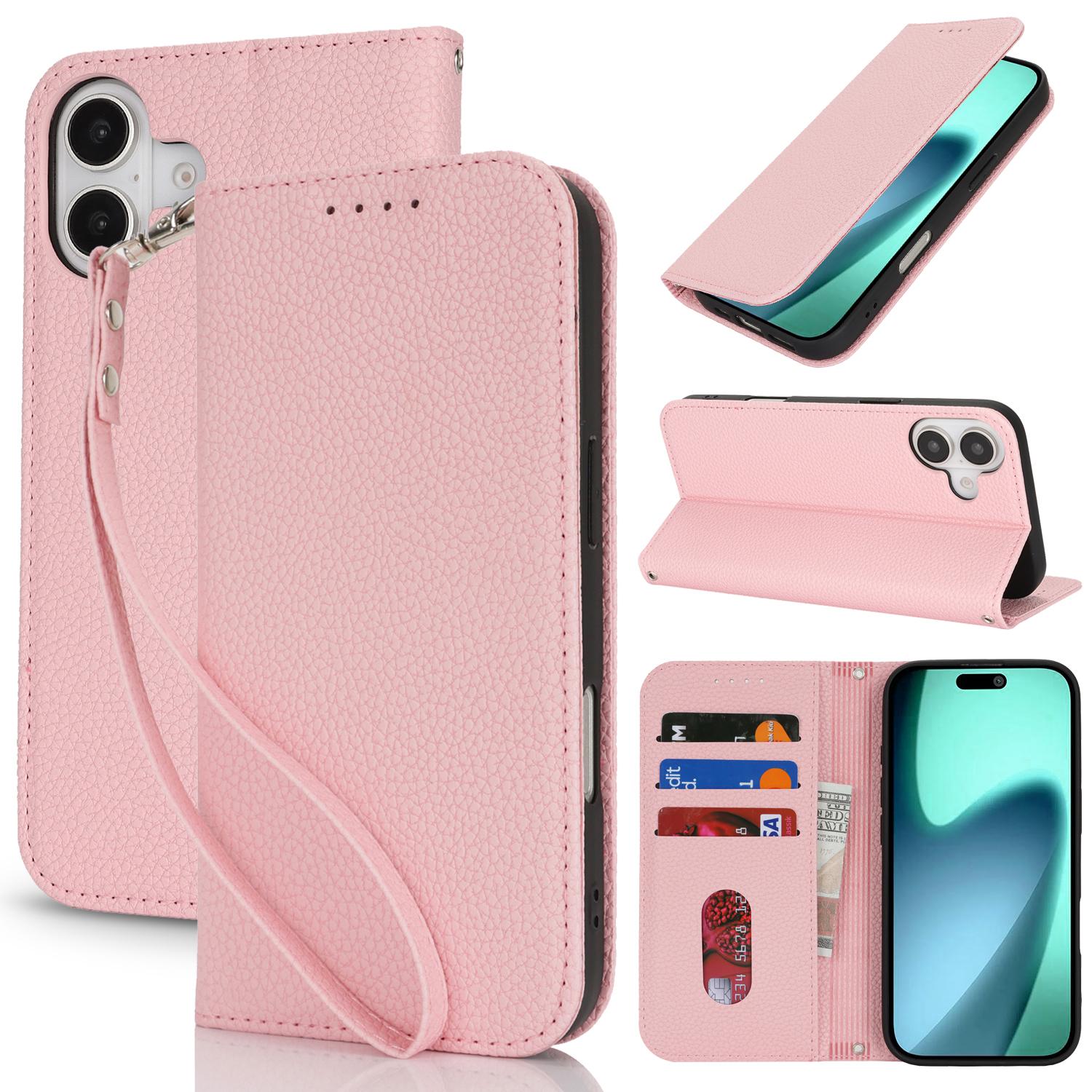 For iPhone 17 Case Stand Wallet Litchi Texture Leather Flip Phone Cover with Strap
For iPhone 17 Case Stand Wallet Litchi Texture Leather Flip Phone Cover with Strap