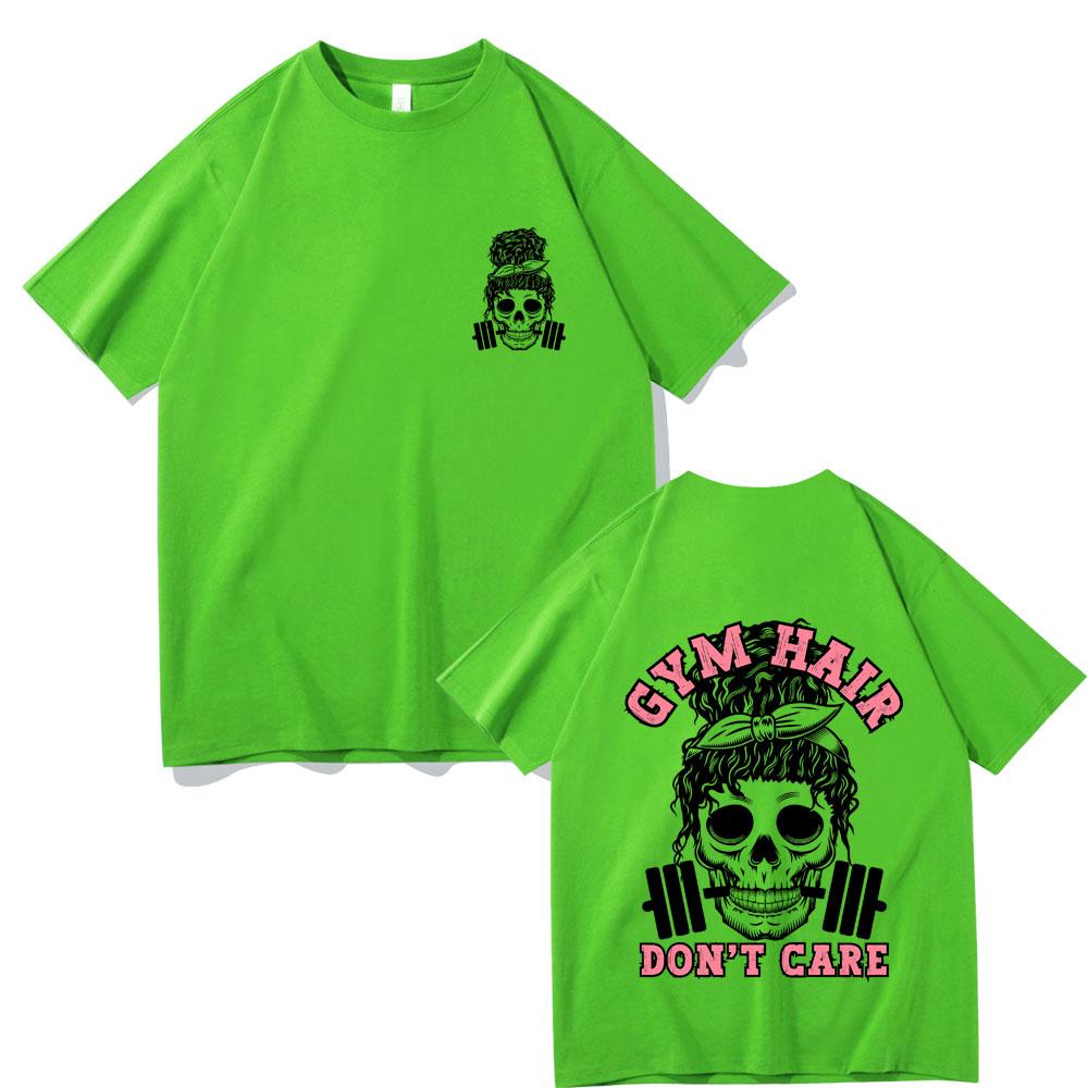 Gym Hair Dont Care Double Sided Graphic T Shirts Men Women Funny Skeleton Print Tshirt Men Women Fashion Oversized Streetwear 4XL
Gym Hair Dont Care Double Sided Graphic T Shirts Men Women Funny Skeleton Print Tshirt Men Women Fashion Oversized Streetwear 4XL