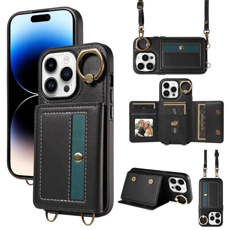 Кожаный чехол-кошелек с ремешком с кольцом для iPhone 15 Pro Max 14 Plus 13 Pro 12 Samsung Galaxy S24 Ultra S23 S22 21 FE A25 A15 A54 A34 A14, раскладной чехол для телефона Samsung S24 Ultra чёрный
Кожаный чехол-кошелек с ремешком с кольцом для iPhone 15 Pro Max 14 Plus 13 Pro 12 Samsung Galaxy S24 Ultra S23 S22 21 FE A25 A15 A54 A34 A14, раскладной чехол для телефона Samsung S24 Ultra чёрный