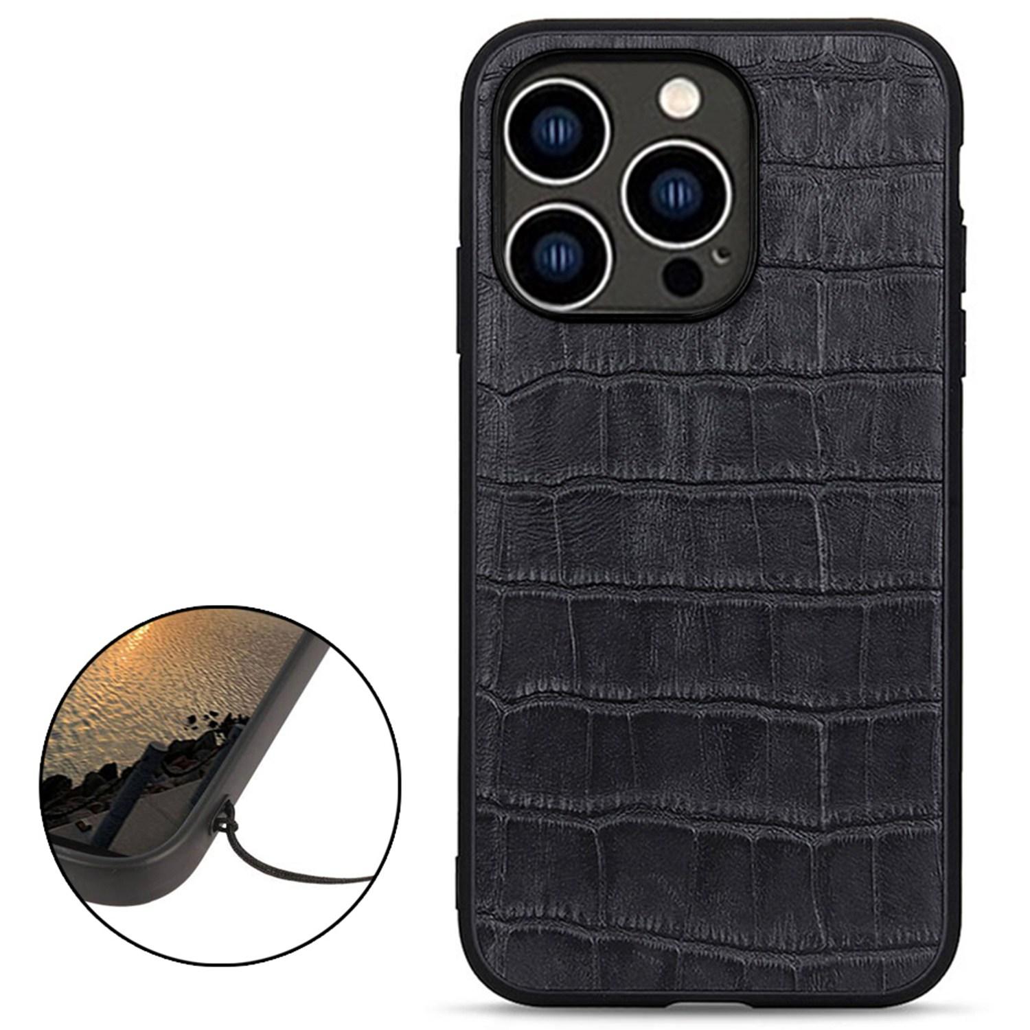 For iPhone 14 Pro 6.1 inch Retro Anti-fall Crocodile Texture Phone Case Genuine Leather Coated PC+TPU Protective Scratch Resistant Back Shell Blue
For iPhone 14 Pro 6.1 inch Retro Anti-fall Crocodile Texture Phone Case Genuine Leather Coated PC+TPU Protective Scratch Resistant Back Shell Blue