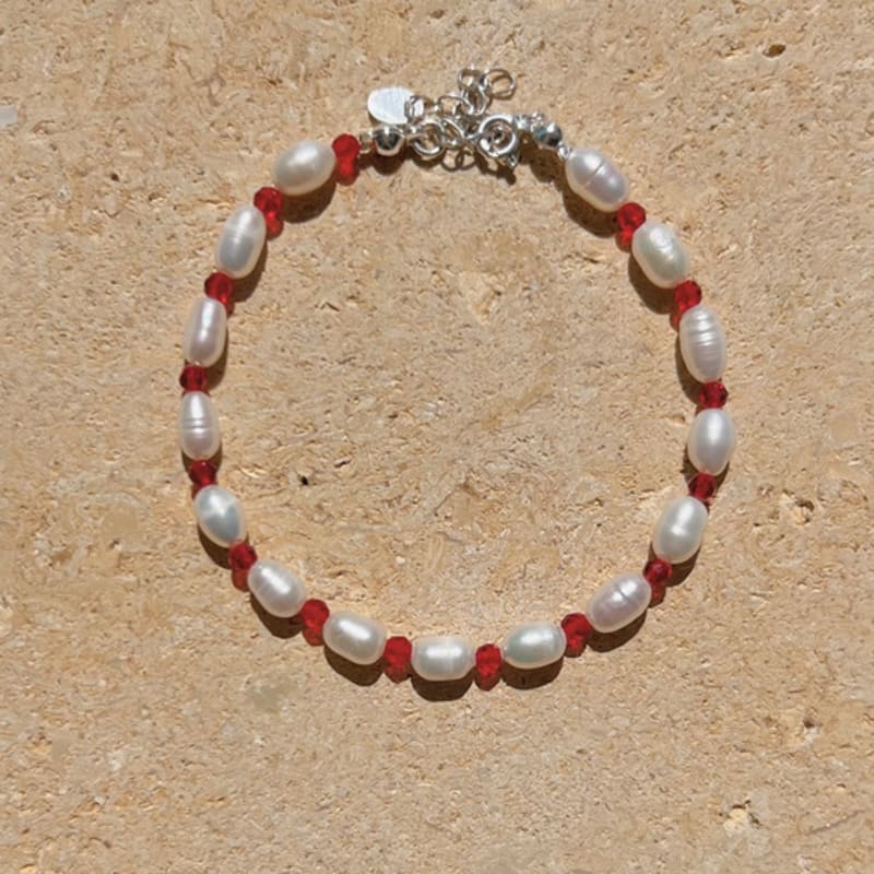 KIETIMOOR Ruddy Pearl Bracelet (Silver925) Red Crystal Freshwater Pearl Silver Bracelet Ruddy Pearl Bracelet (Silver925)
KIETIMOOR Ruddy Pearl Bracelet (Silver925) Red Crystal Freshwater Pearl Silver Bracelet Ruddy Pearl Bracelet (Silver925)