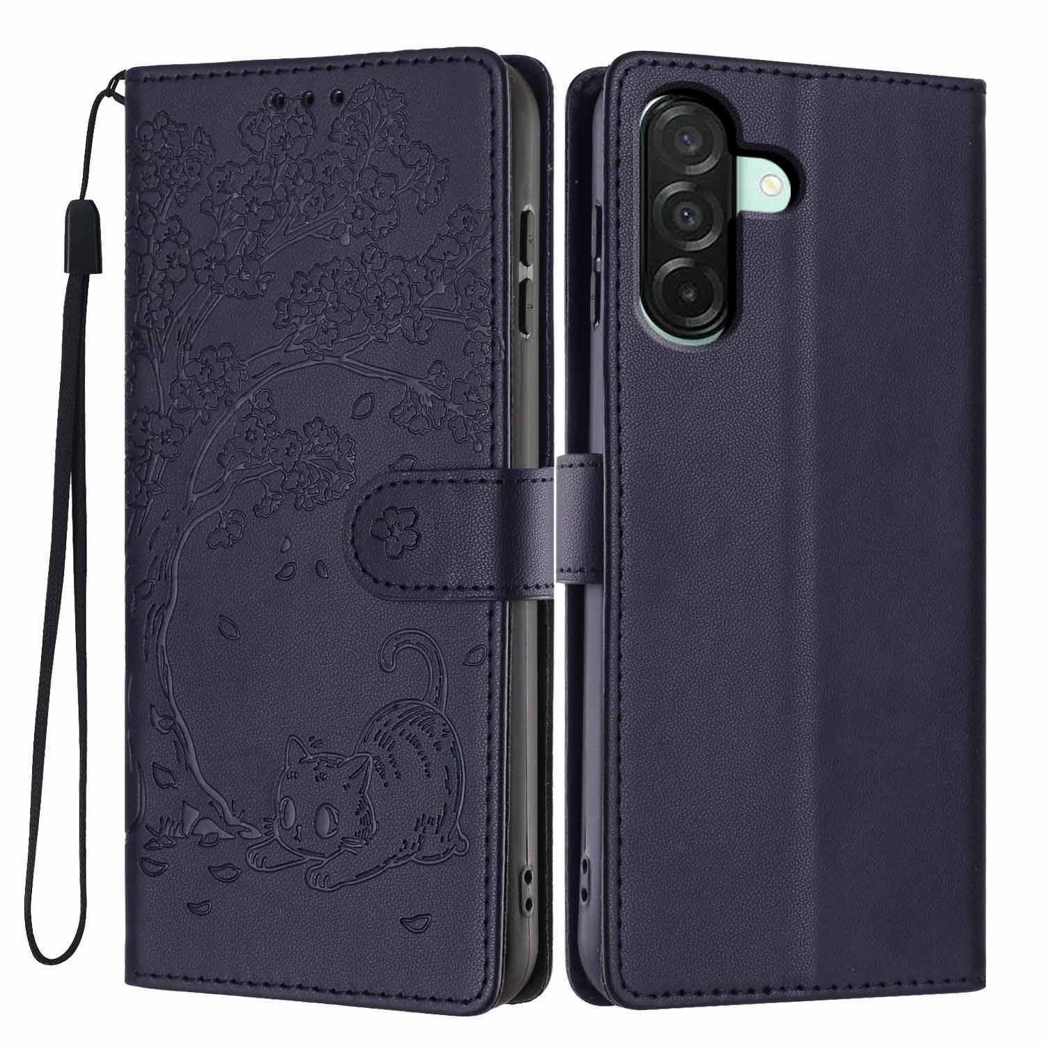 Stand Case For Samsung Galaxy A17 4G / A17 5G / A26 5G Tree-and-Cat Pattern PU Leather Wallet Protective Phone Cover with Wrist Strap
Stand Case For Samsung Galaxy A17 4G / A17 5G / A26 5G Tree-and-Cat Pattern PU Leather Wallet Protective Phone Cover with Wrist Strap