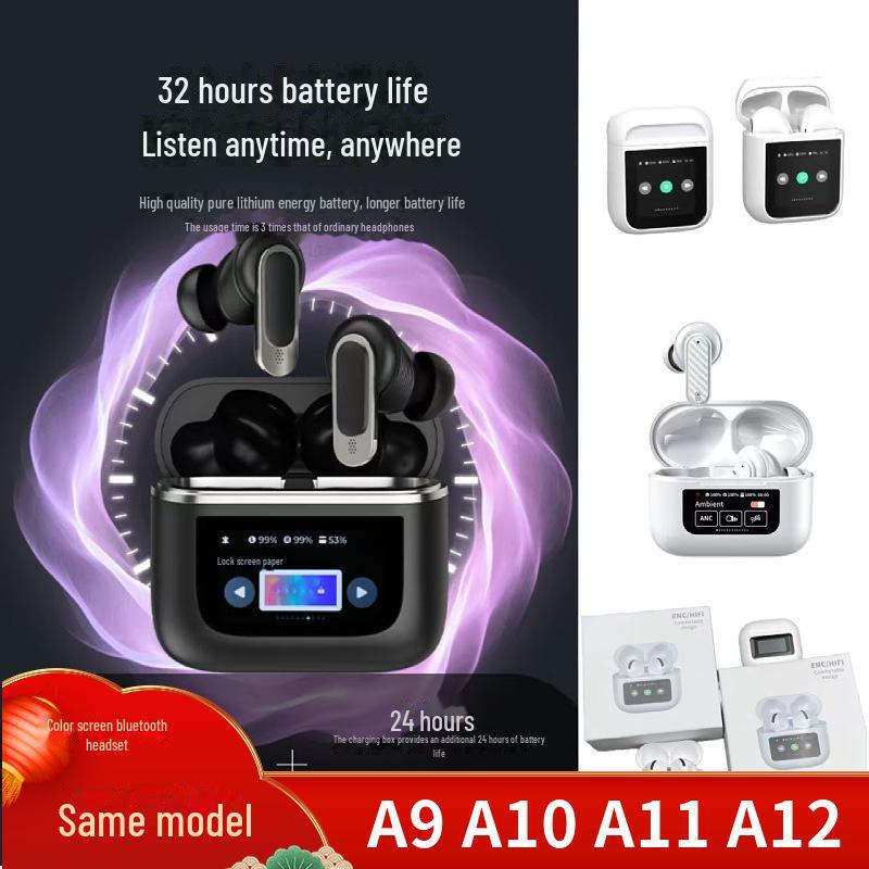 V8 Display A9pro Bluetooth Headset: A10 ANC Wireless In-Ear, V20TWS with LCD Screen and Long Battery Life
V8 Display A9pro Bluetooth Headset: A10 ANC Wireless In-Ear, V20TWS with LCD Screen and Long Battery Life