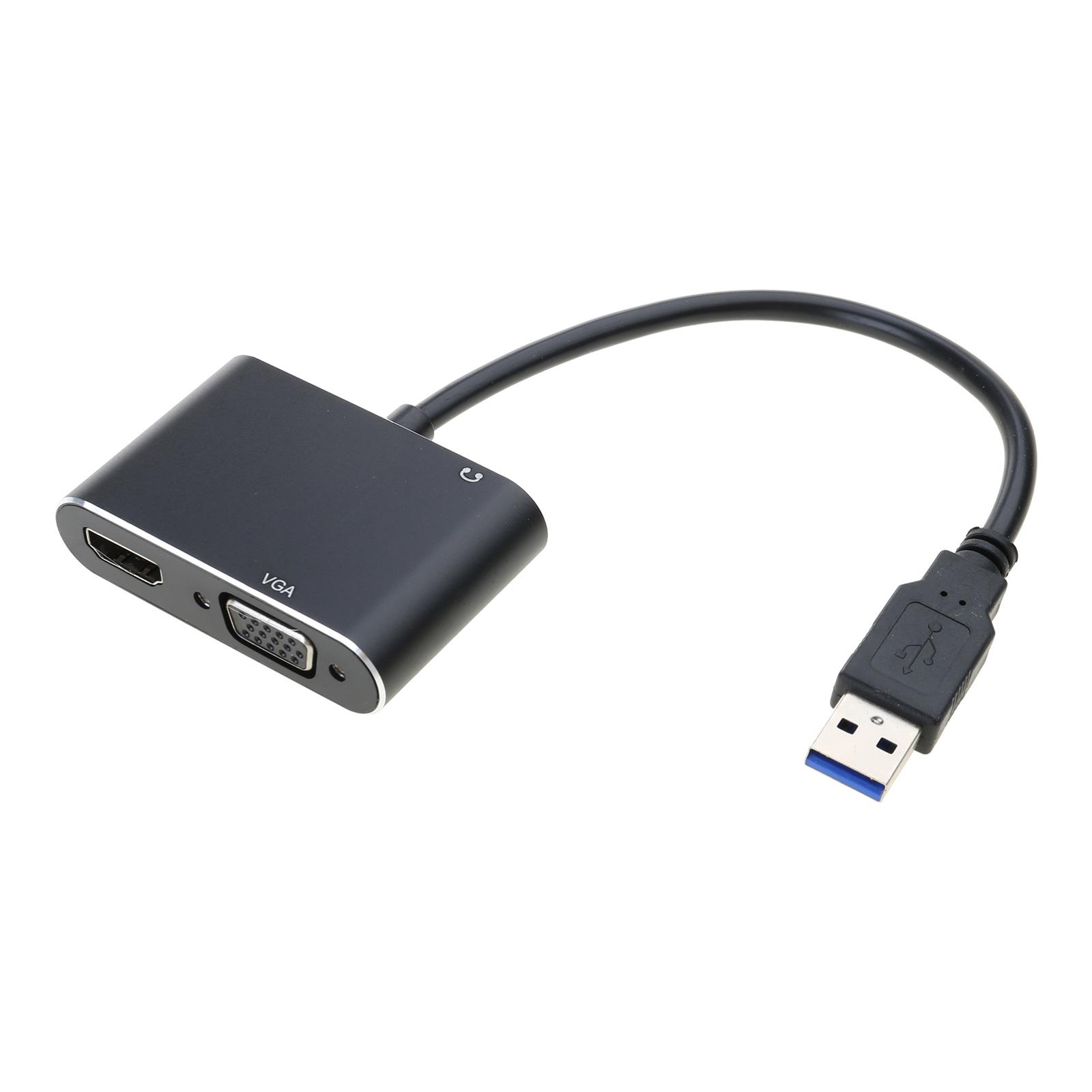 USB 3.0 to HDMI VGA Adapter USB Type C to Dual VGA HDMI Splitter Converter for Windows 11/10/8/7/Mac OS
USB 3.0 to HDMI VGA Adapter USB Type C to Dual VGA HDMI Splitter Converter for Windows 11/10/8/7/Mac OS