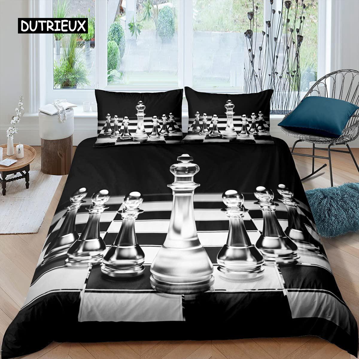 Підодіяльник International Chess Комплект постільної білизни Queen Size Chess Lovers для дітей дорослих Чорна основа з мікрофібри 2/3 шт. US Queen(228x228cm)
Підодіяльник International Chess Комплект постільної білизни Queen Size Chess Lovers для дітей дорослих Чорна основа з мікрофібри 2/3 шт. US Queen(228x228cm)