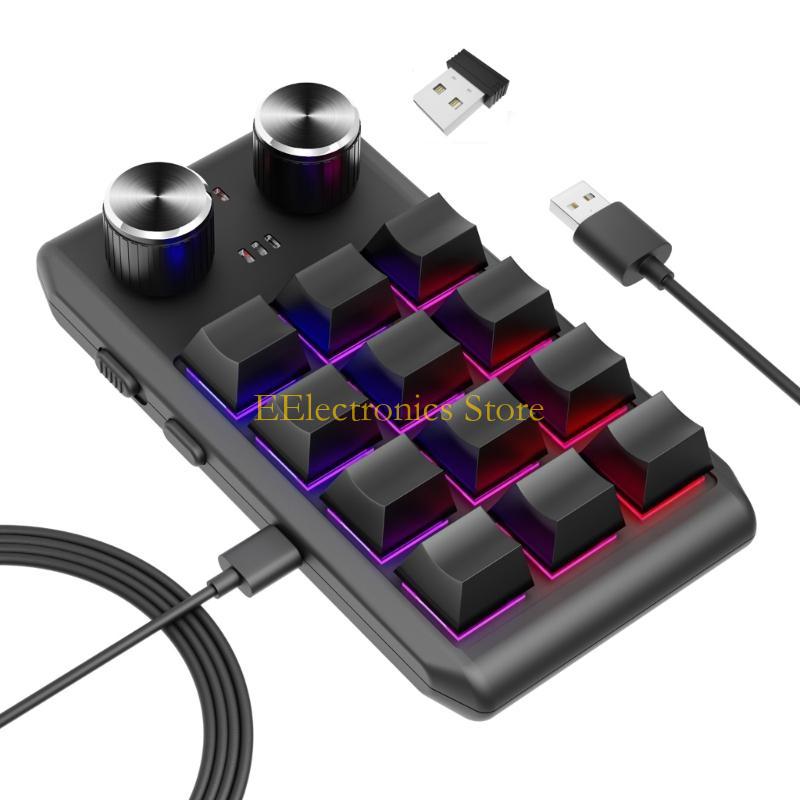 B03C 12 Keys Ultra-Thin USB Keypad with Customizable Macros RGB Bluetooth-compatible чорний
B03C 12 Keys Ultra-Thin USB Keypad with Customizable Macros RGB Bluetooth-compatible чорний