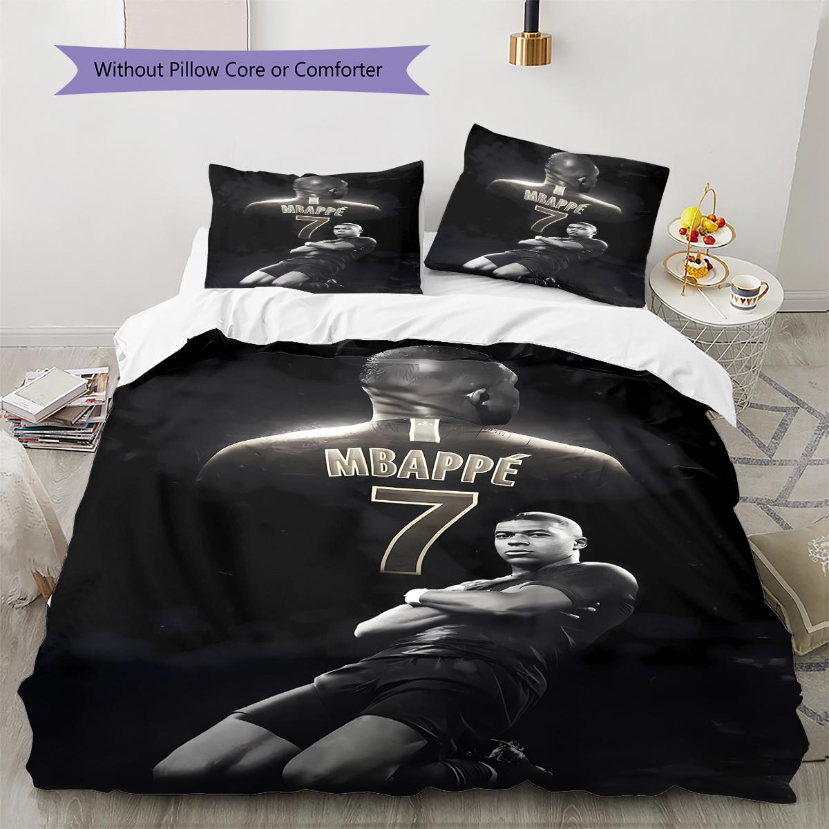Mbappe Pattern Bedding,Quilt Set Quilt Cover Pillowcase Home Birthday Gift (1 * duvet cover + 2 * pillowcase, without core) 260x240cm
Mbappe Pattern Bedding,Quilt Set Quilt Cover Pillowcase Home Birthday Gift (1 * duvet cover + 2 * pillowcase, without core) 260x240cm
