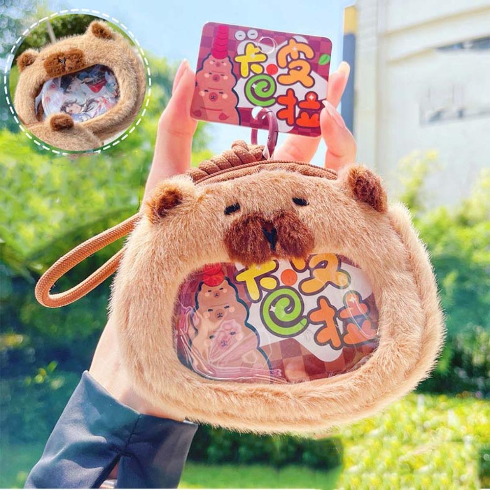 Soft Capybara Zero Wallet Creative Transparent Badge Bag Portable Cartoon Animal Key Ring School коричневий
Soft Capybara Zero Wallet Creative Transparent Badge Bag Portable Cartoon Animal Key Ring School коричневий